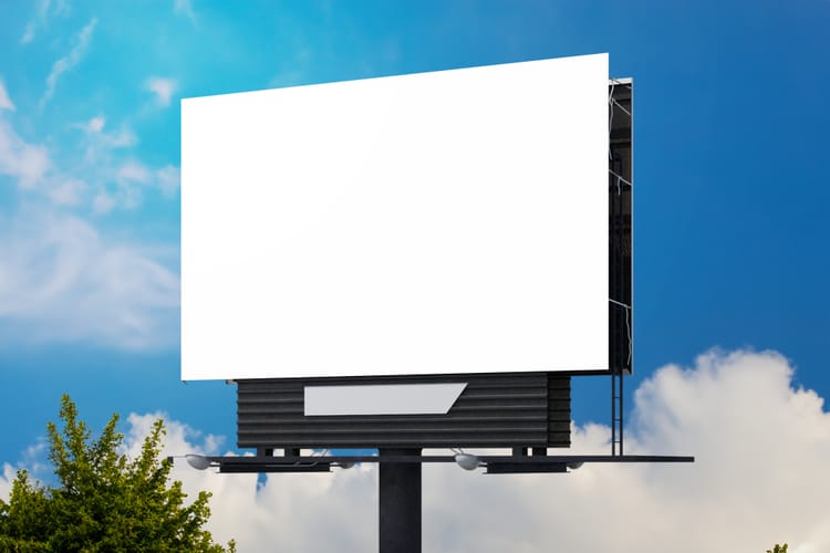 Billboard Mockup Clean Front View