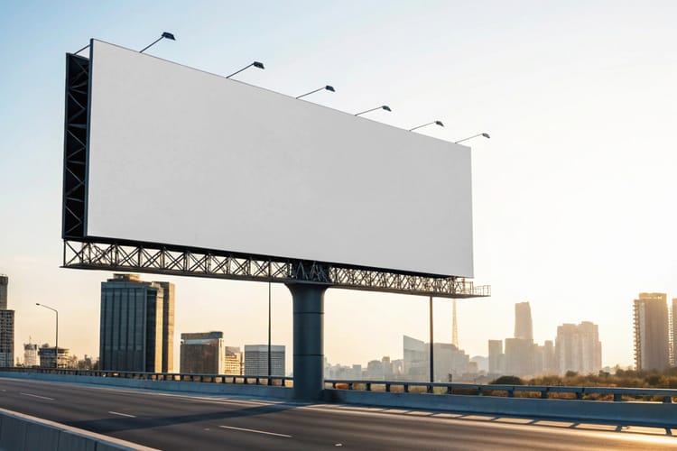 Billboard Mockup on Street