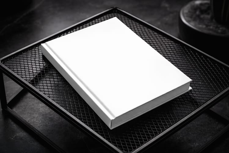Book Mockup on Black Iron