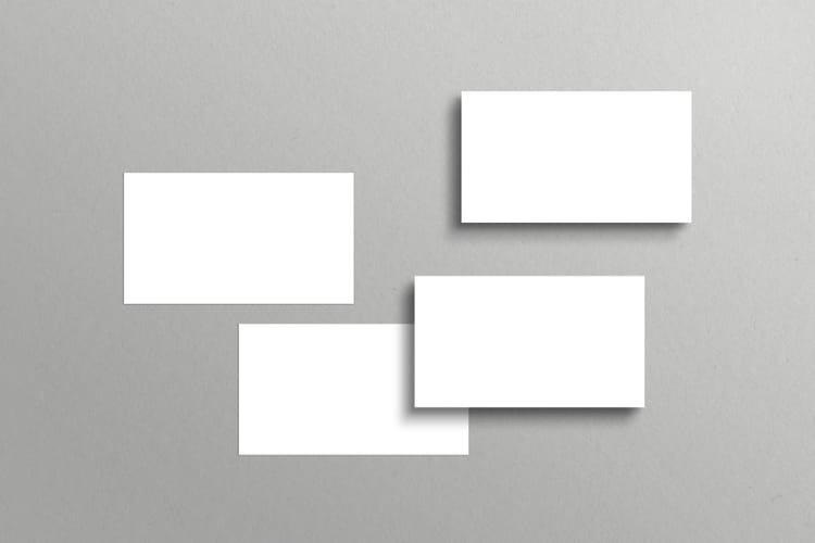 Business Card Shadow Stack Mockup