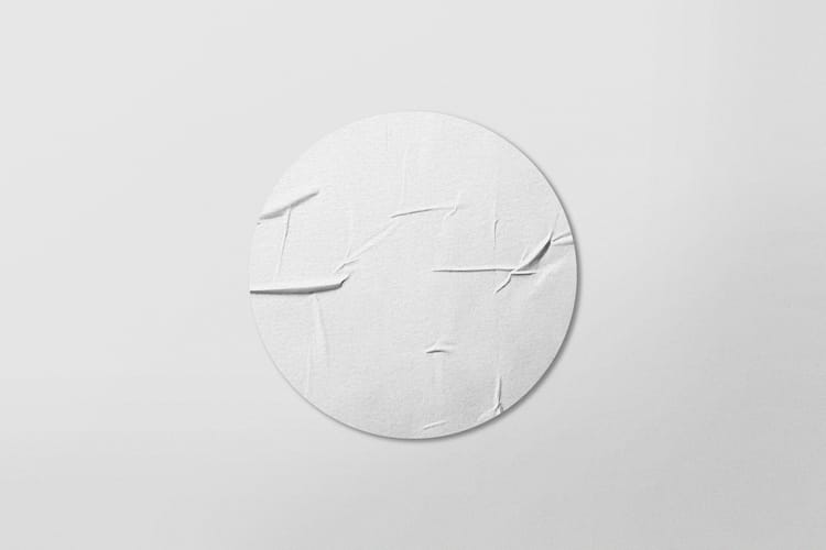 Classic Navy Round Sticker Mockup