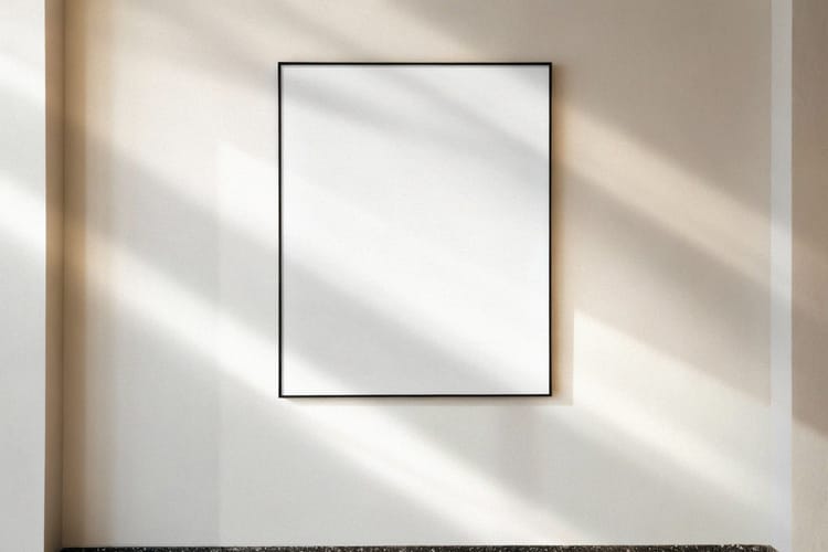 Clean Frame Mockup with Natural Light Shadow