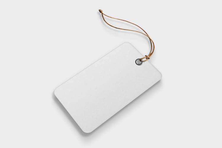 Clean Label Tag Mockup