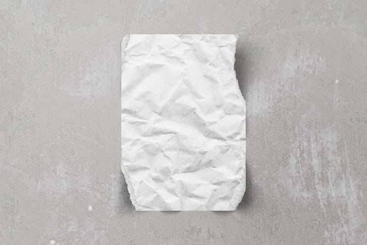 Crumpled Paper Texture Mockup