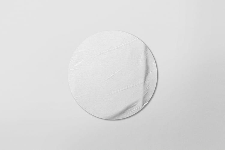 Dark Star Shape Sticker Mockup