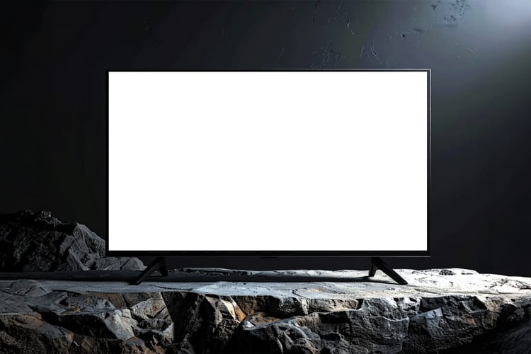 Dark Stone Display Device Mockup Scene