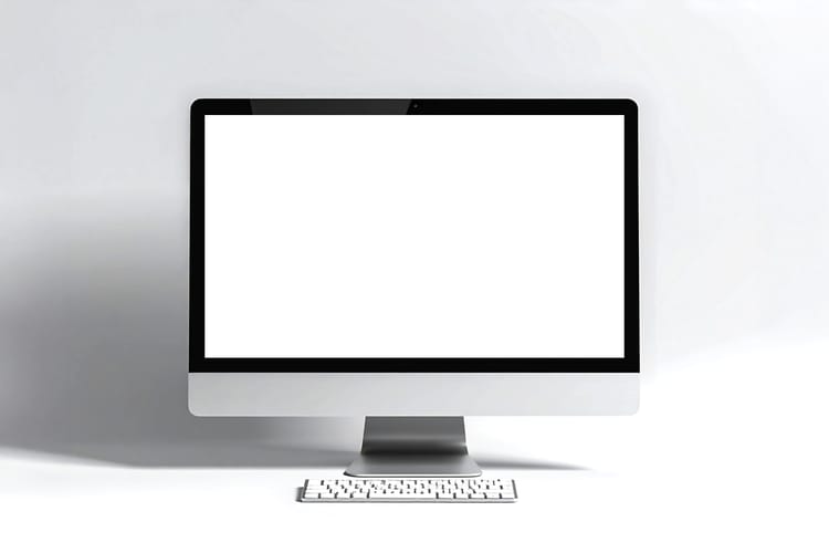 Desktop Screen Display Mockup Scene