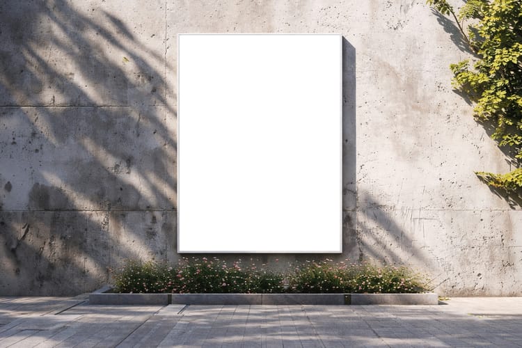 Frame Mockup Outdoor Concrete
