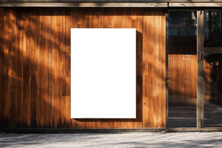 Frame Mockup Wooden Wall