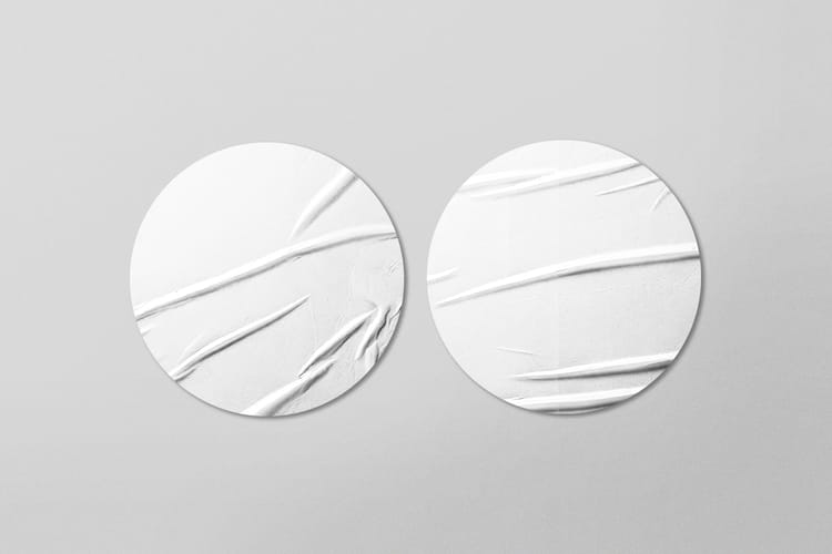 Funny Quote Glued Sticker Mockup