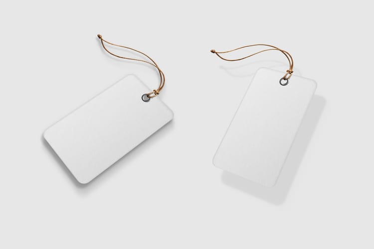 Hanging Price Tag Mockup
