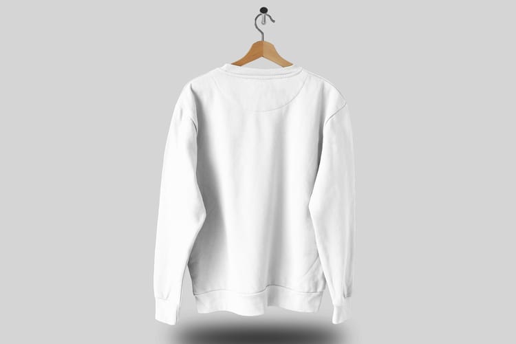 Hanging Sweatshirt Mockup Back View