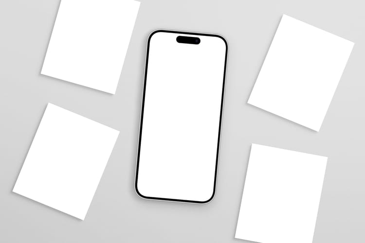 Instagram Mockup Phone Flat Lay