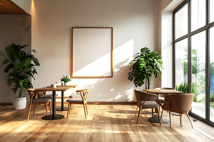 Living Room Interior Display Mockup Scene