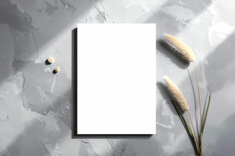 Marble Poster Display Mockup Scene
