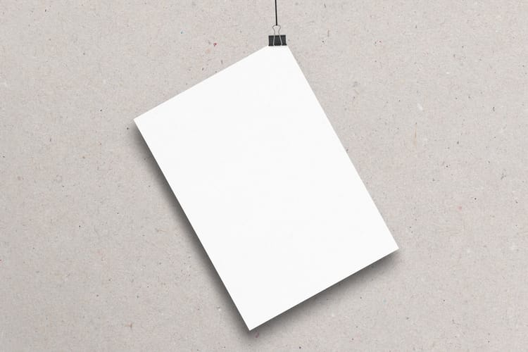 Minimal Hanging Poster Mockup