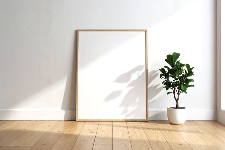 Minimal Interior Frame Display Mockup Scene