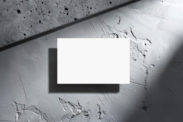 Minimal Shadow Card Branding Mockup Scene