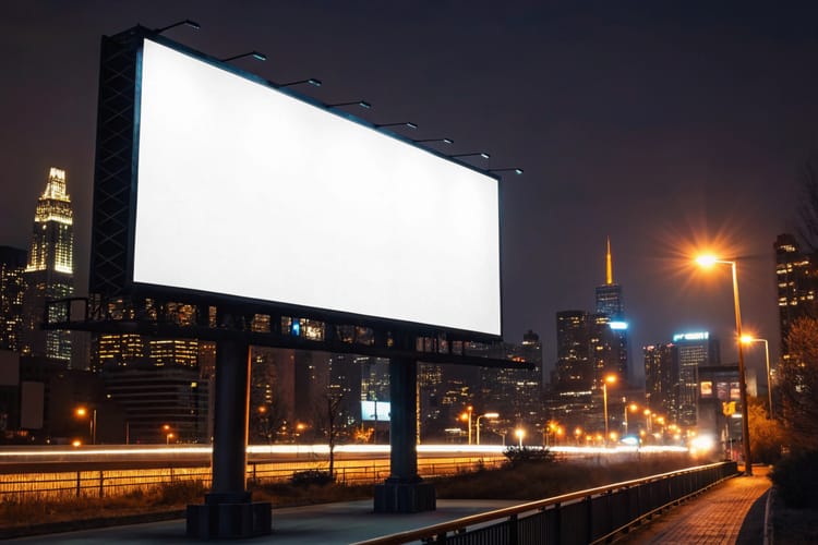 Night City Billboard Mockup