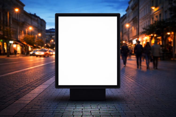 Night Street Billboard Mockup