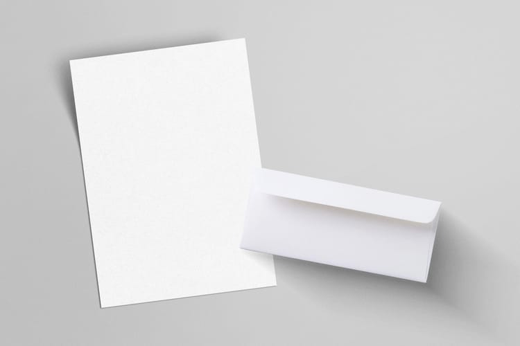 Paper and Envelope Mockup