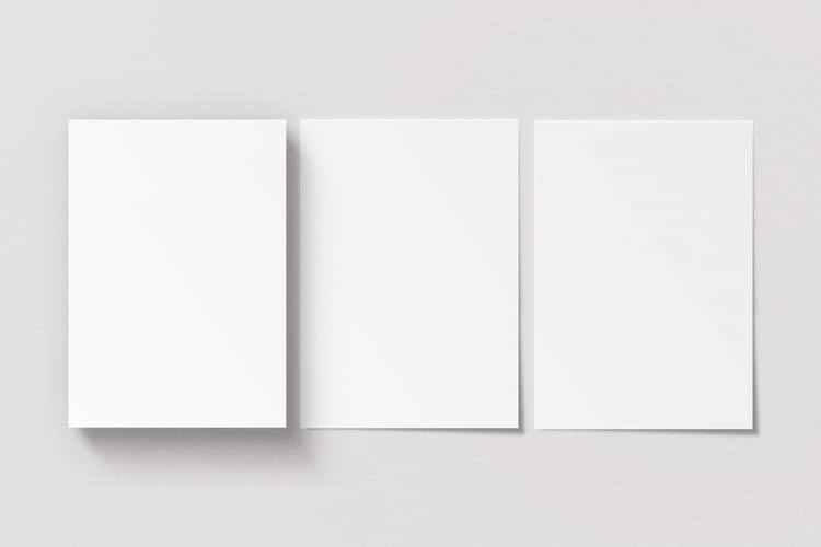 Pastel Trio Paper Mockup