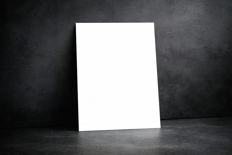 Poster Mockup Leaning on Wall