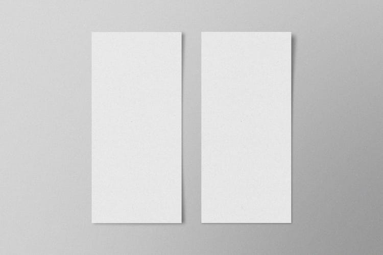 Realistic DL Paper Sheet Mockup