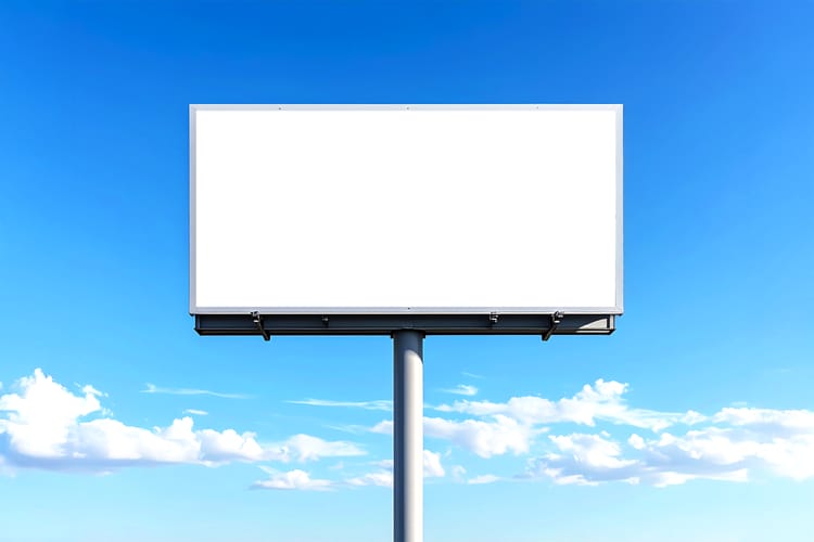 Sky Billboard Clean Display Mockup Scene