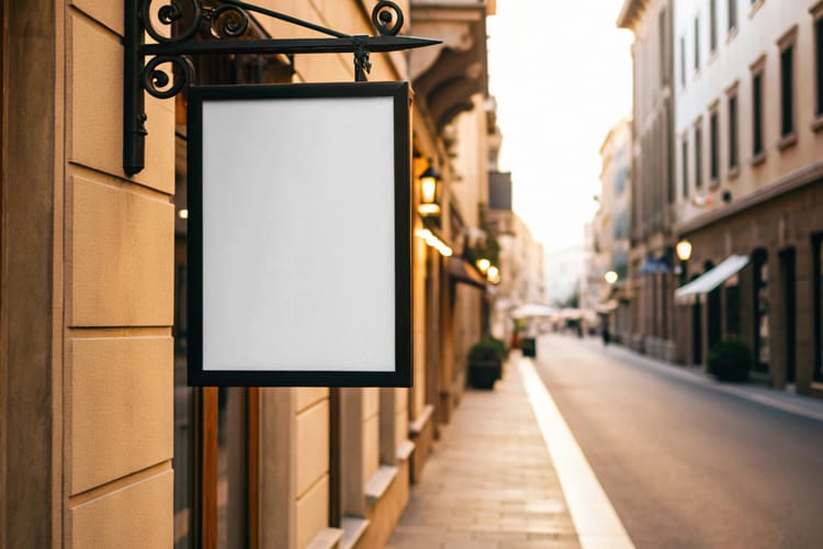 Street Signboard Mockup