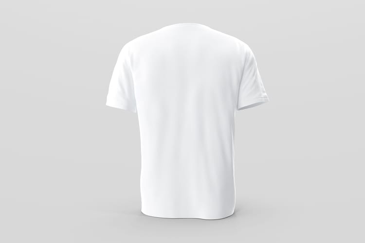 T-Shirt Mockup Back View Clean Apparel Branding Scene