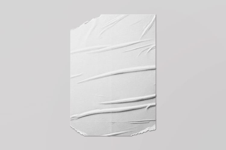 Torn Edge Wall Poster Mockup