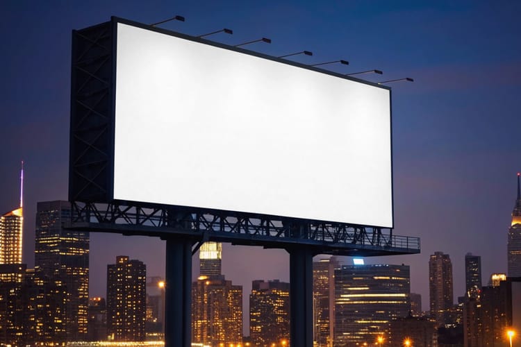 Urban Skyline Billboard Mockup