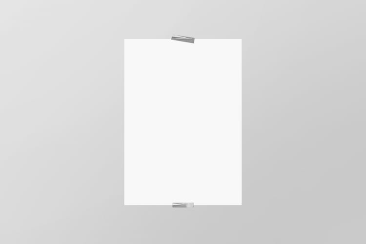 Vertical Studio Tape Poster Mockup