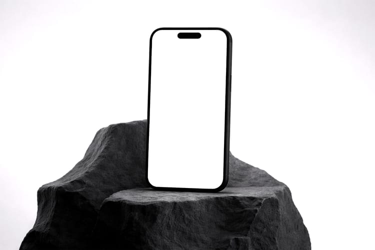 iPhone Stone Display Mockup